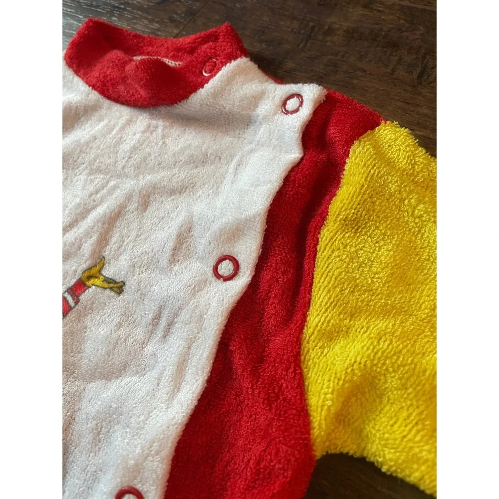 McDonald's Sleeper Infant 2B Red Yellow Ronald McDonald Grimace Vintage 6 Months